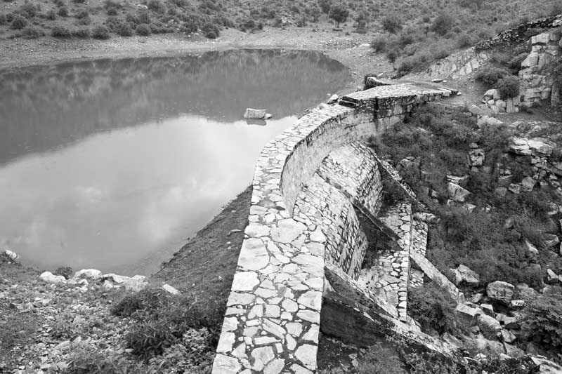 Sankara Wala Bandh in Bhaonta-Kolyala village, district Alwar, Rajasthan - the smallest dam in India situated in the upper catchment of Arvari river - constructed by villagers themselves under Rajendra Singh's leadership